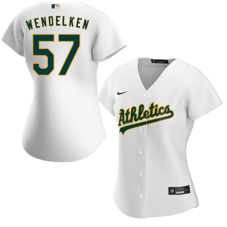 Nike Women #57 J.B. Wendelken Oakland Athletics Baseball Jerseys Sale-White